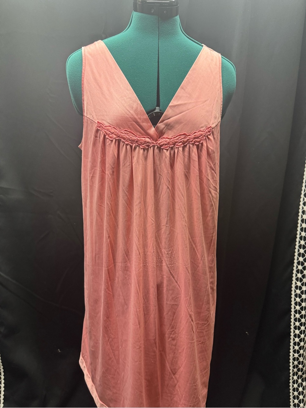 Vanity Fair Dusty Rose Satin Chemise
